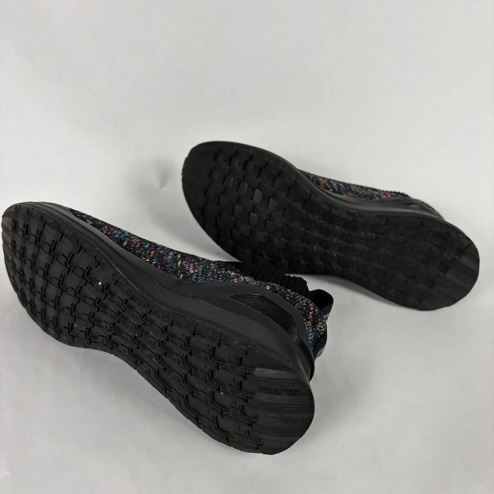 Adidas Men size 5 Sock Knit Black/Colors Sneakers Shoes Athletic Slip Ons